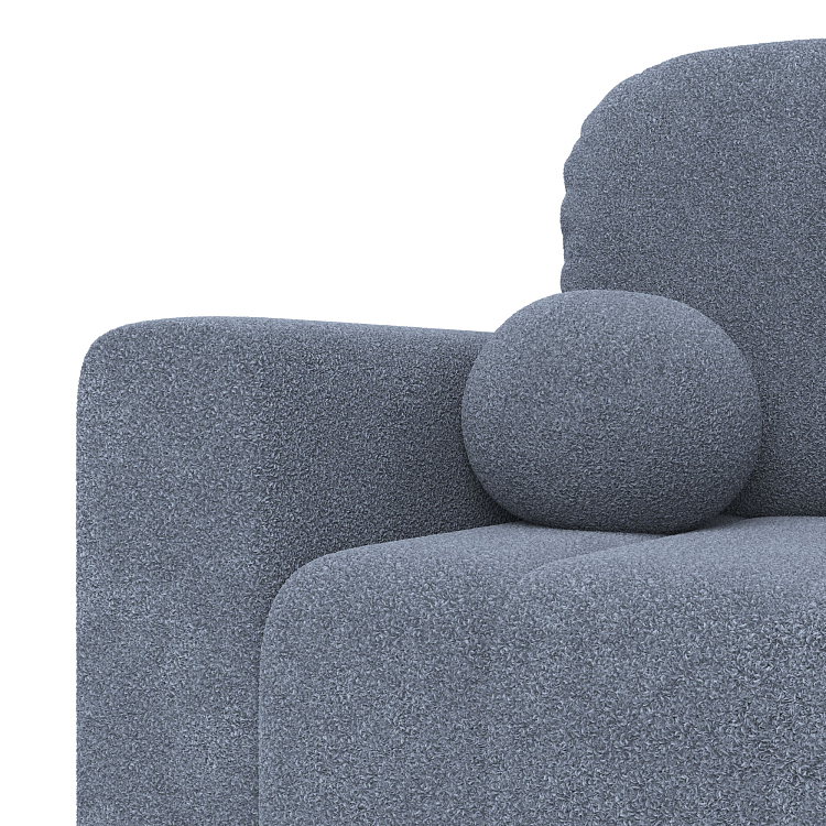 Вайли / Диван - кровать 3-х местн. Экомех fluffy 83 грей